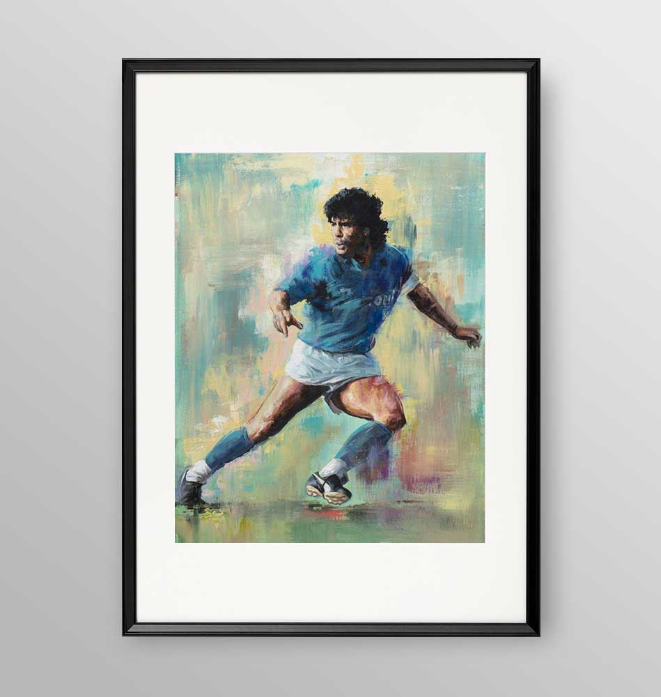 Poster incorniciato disegno Diego Armando Maradona – Artyexpress